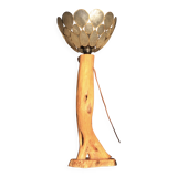 Lampe bois d'olivier et nacre