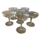 Assortment of 6 champagne glasses