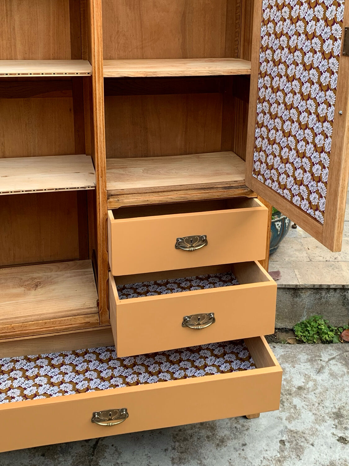 1920s Parisian Art Deco hotel wardrobe, removable