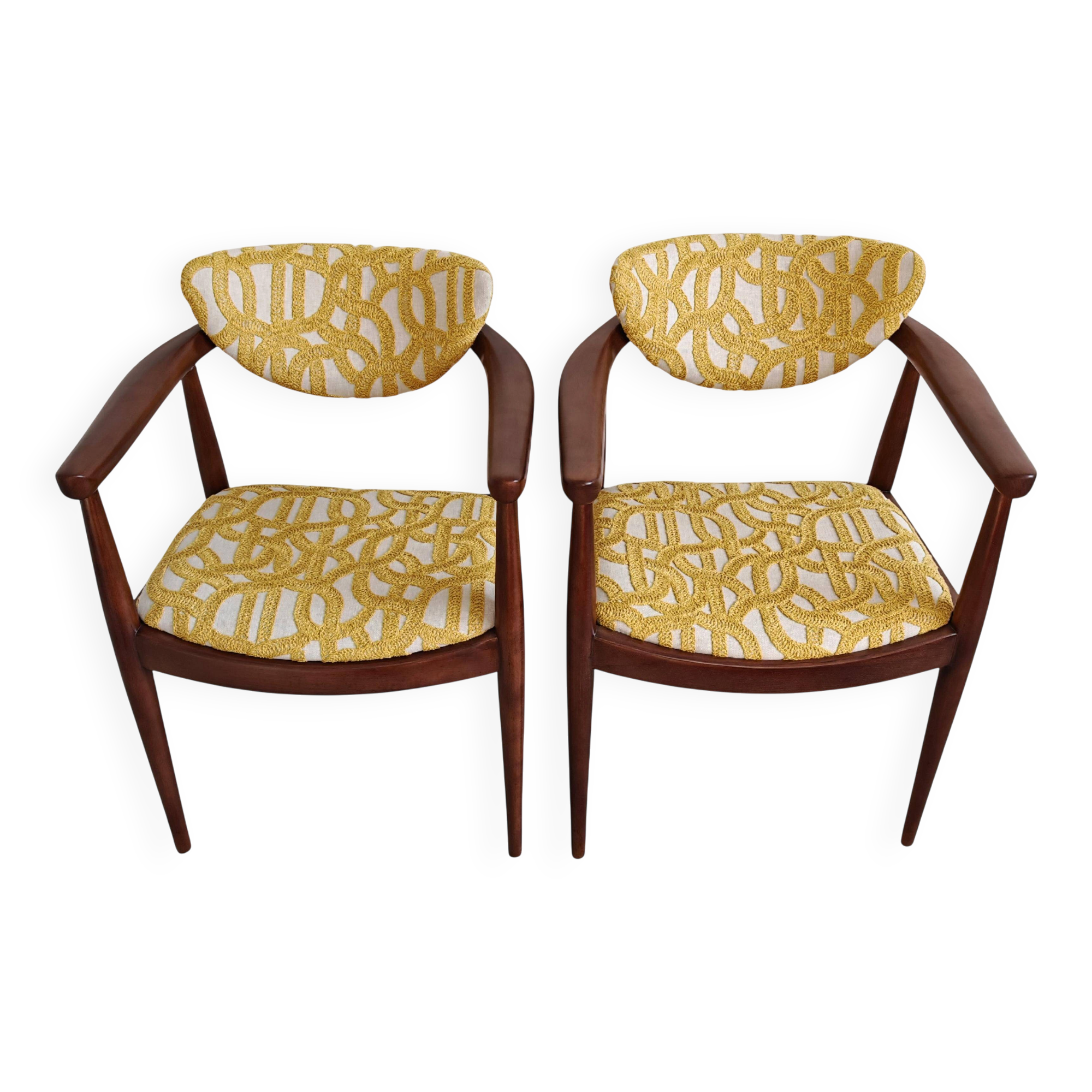 MCM dining chair with armrests by Bernardo Bernardi 1960s