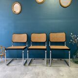 Set of 3 black Marcel Breuer B32 chairs