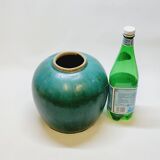 Antique Chinese Ginger Pot 1900 Green Blue Turquoise Enameled Ceramic