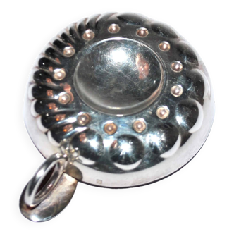 Tastevin cup in vintage silver metal, MonE hallmark