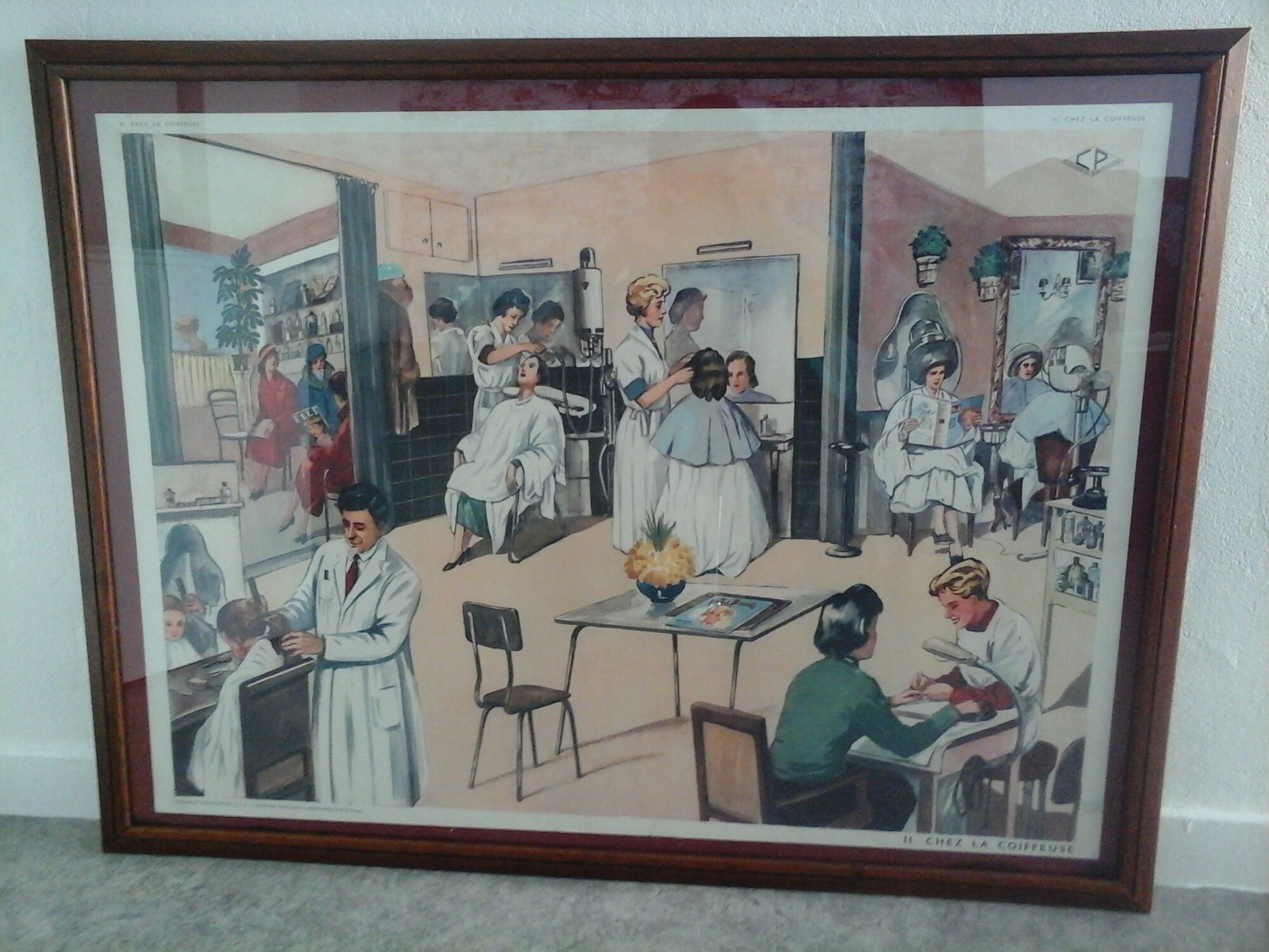 School poster Nightingale the hairdresser / A vintage pool
