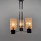 1970s Chrome, Glass & Metal Chandelier, Czechoslovakia