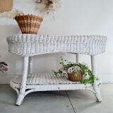 White low rattan table