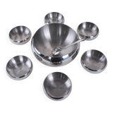 Set of stainless steel bowls, Italian design, 1980s, made in Italy