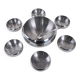 Set of stainless steel bowls, Italian design, 1980s, made in Italy
