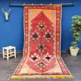 Moroccan carpet boujad orange 150 x 315 cm