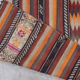 Turkish kilim runner with modern design, boho nomadic stair runner 80 x 512 cm