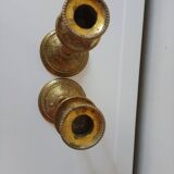 Brass collared candle holders