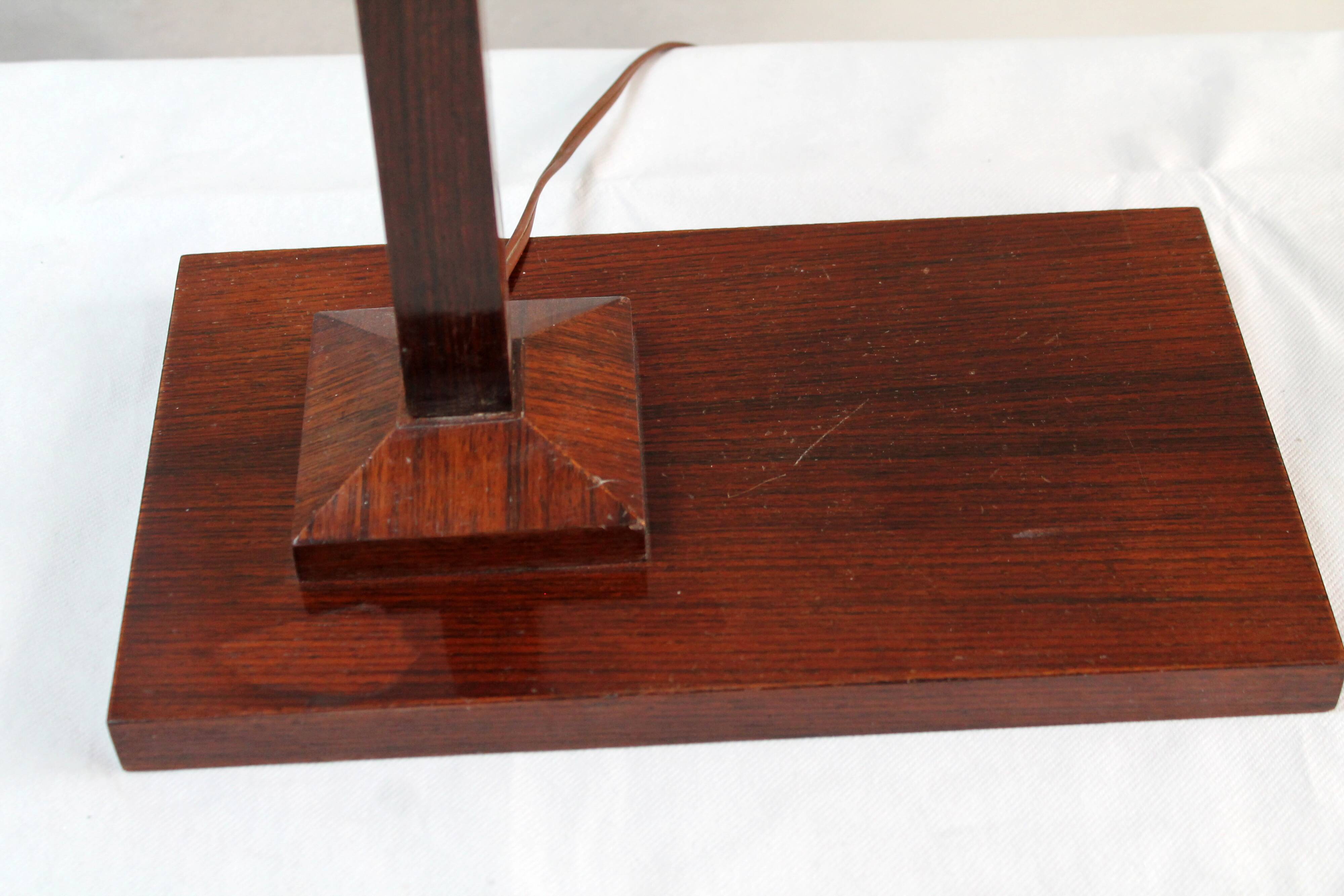 Art-deco lamp in rosewood