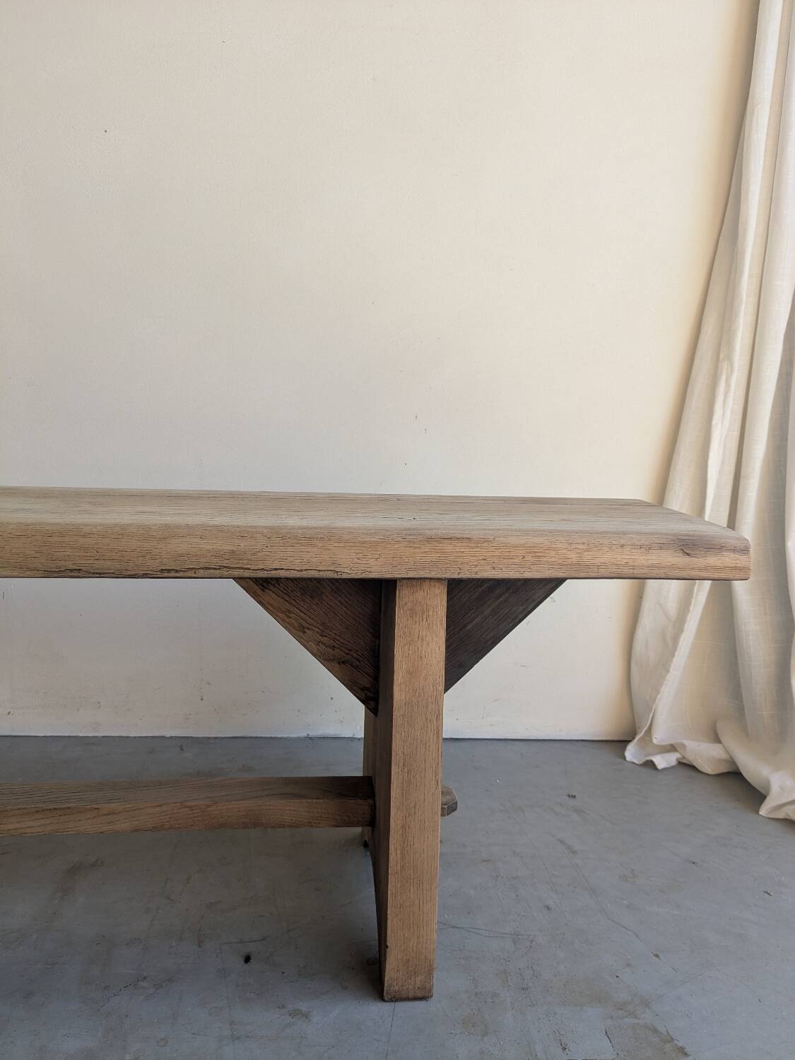 Large solid wood farm benches