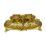 Ink in gilded brass old art nouveau