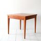 1960s Vintage Scandinavian Square Teak Dining Table