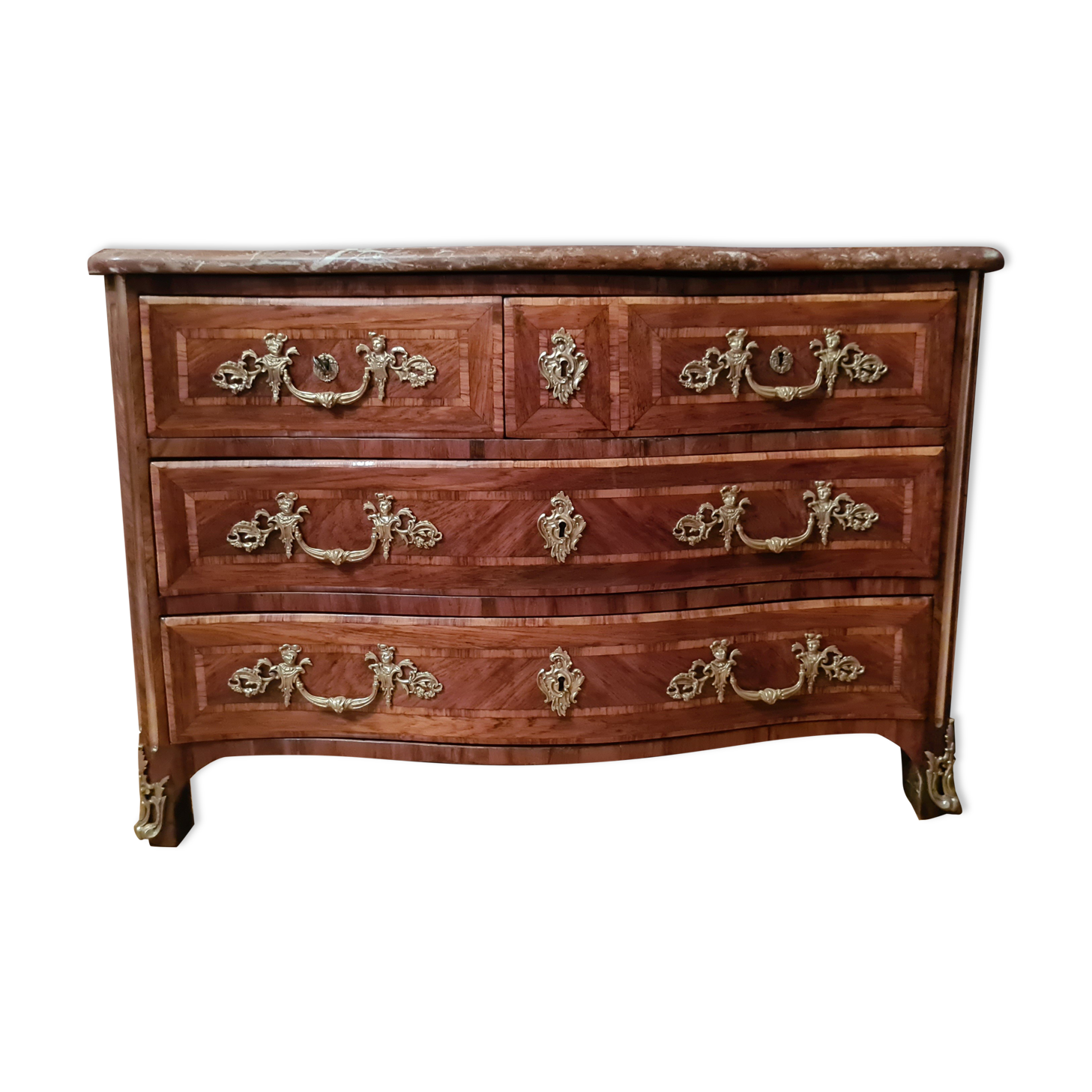 Regency period chest of drawers in veneer circa 1730