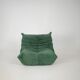 Togo set of armchair and pouf in emerald bucle