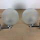 Paire d'appliques inda chrome et globe verre