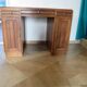 Vintage Art Deco schoolmaster's desk - double-sided - solid wood - 1940s/50s