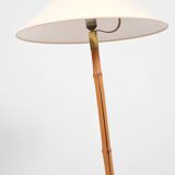 Lampadaire en bambou avec des reflets en laiton par Rupert Nikoll