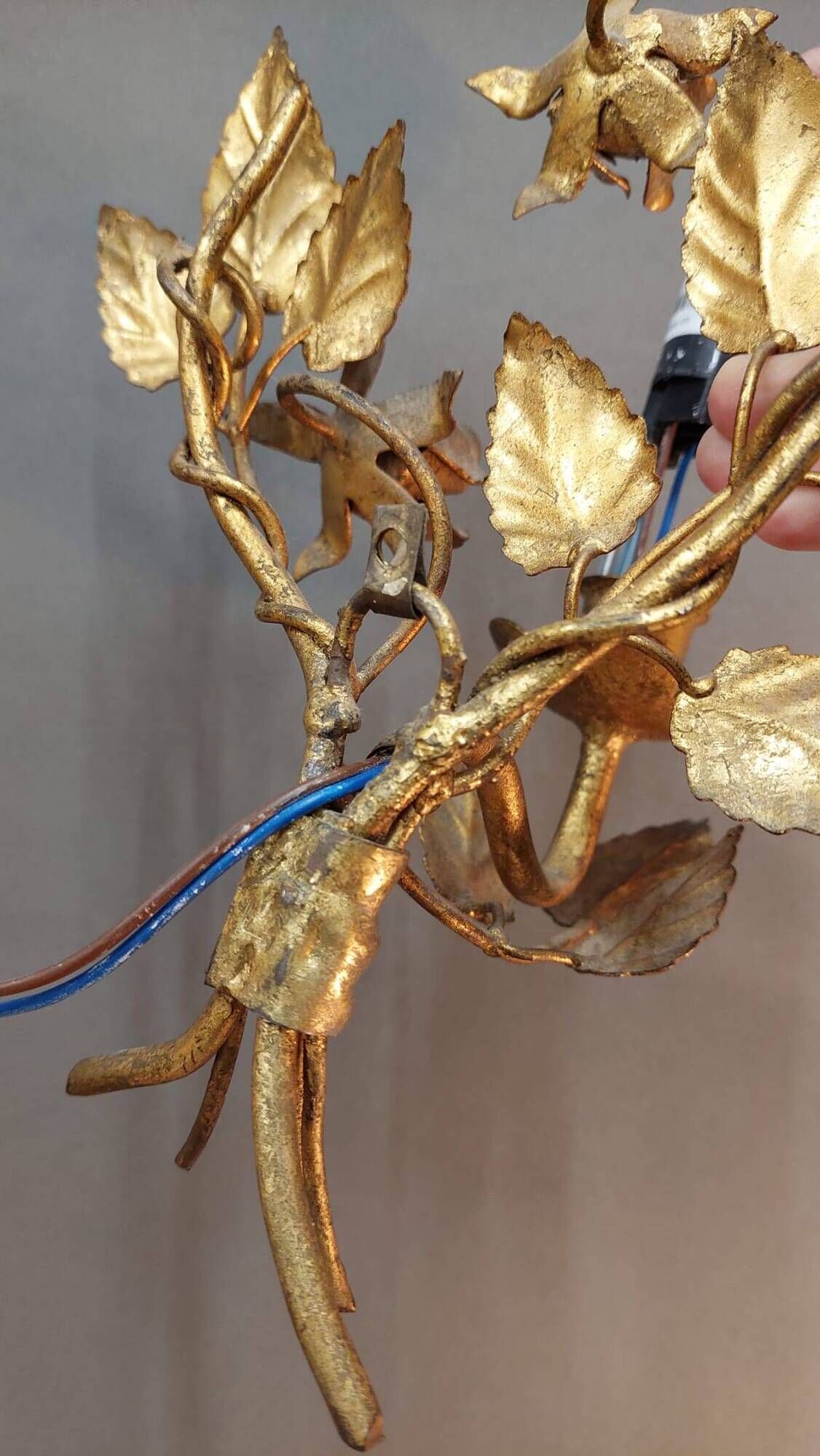 Pair of antique Gilt Italian Sconces – Italy 1960’s