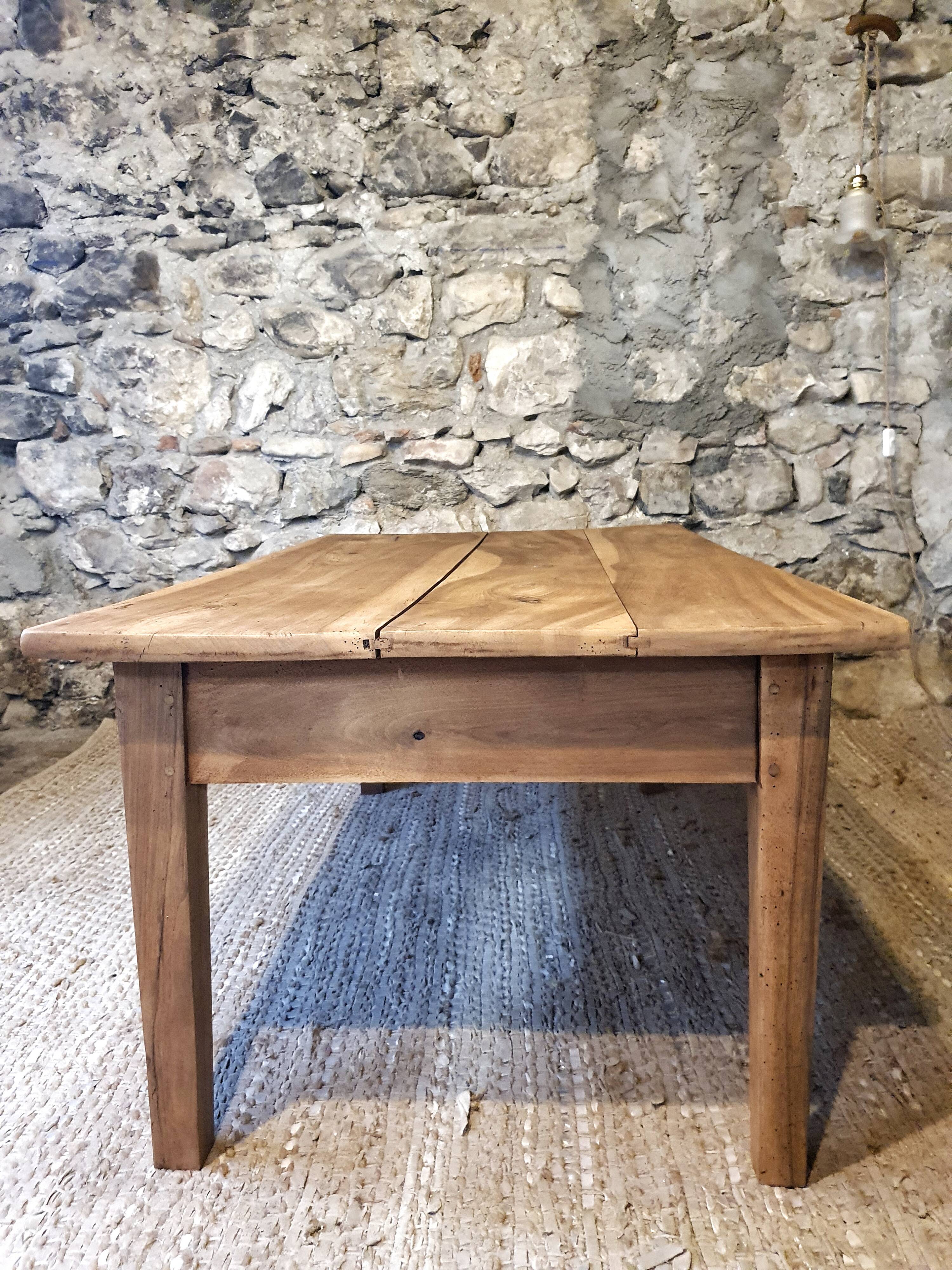 Old coffee table in solid wood