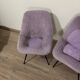 Pair of furry armchairs