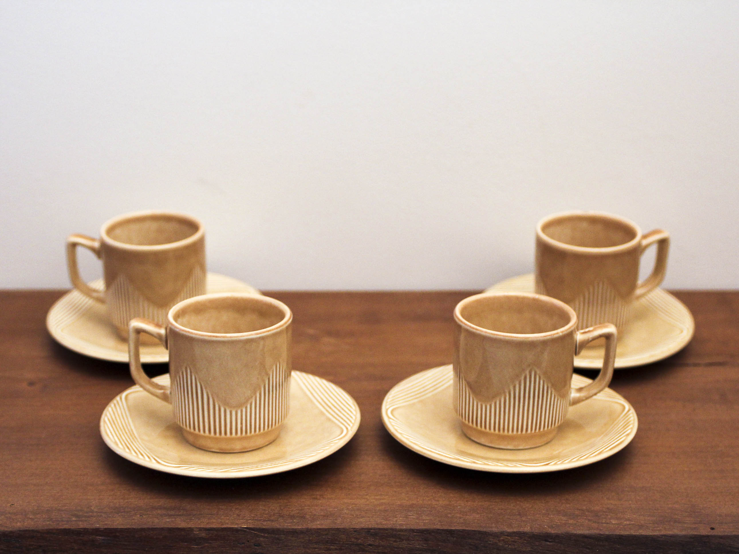 4 Espresso cups and saucers Pagnossin Italy