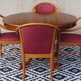 Beech and fabric chair