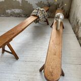 Pair of bench early 1900 oak