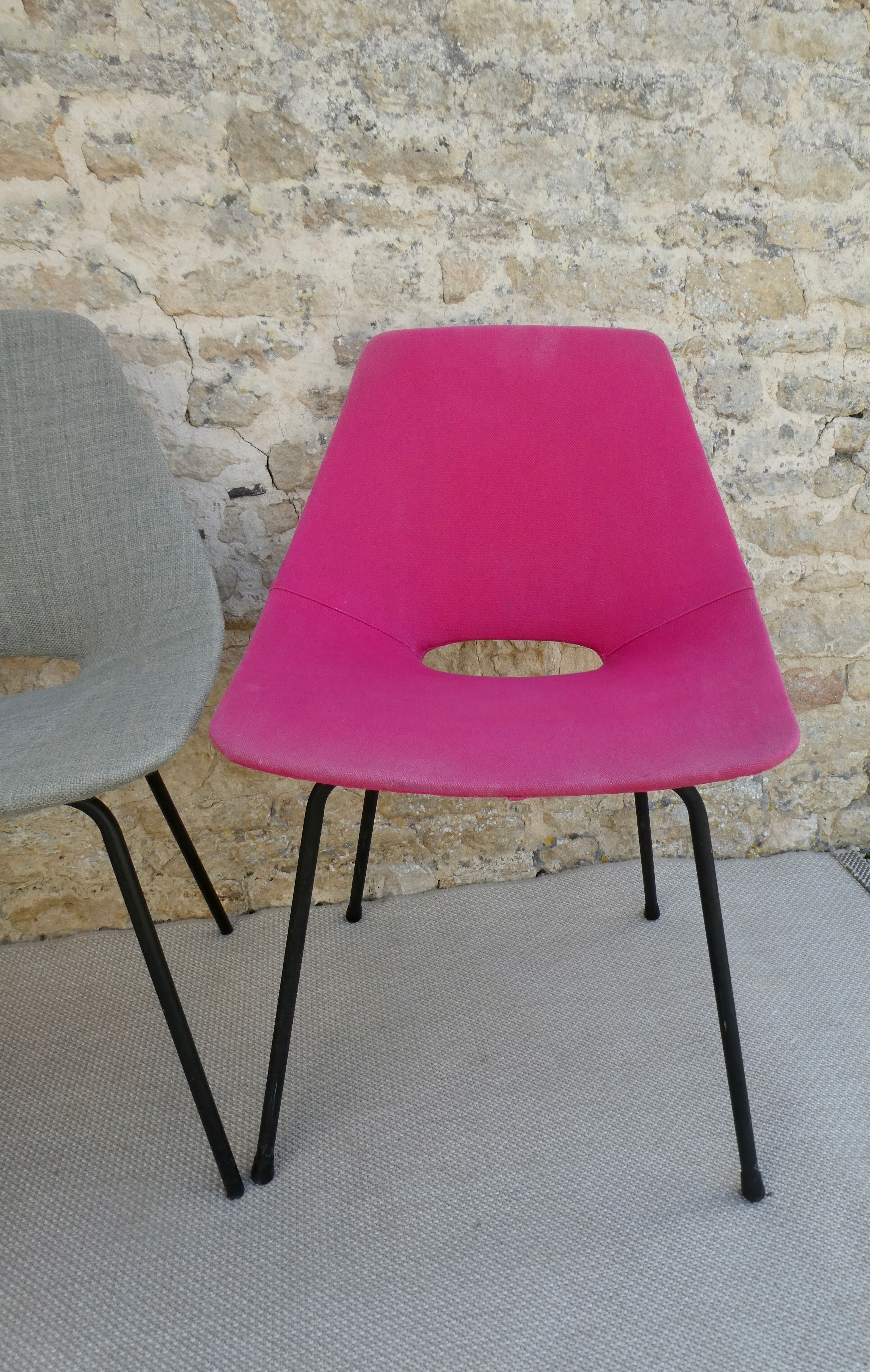 Trio of tonneau chairs by Pierre Guariche for Steiner