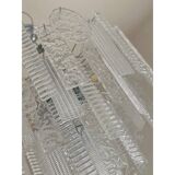 Art Deco Murano Glass Style Chandelier Clear Italian Sputnik Art by SimoEng