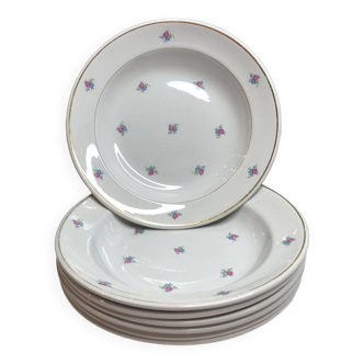Porcelain flower soup plate