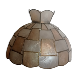 Mother-of-pearl & copper pendant lamp