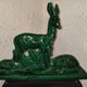 Family of antelopes Faience de Saint Clement sculpture by Charles Lemanceau