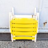 Reguitti folding garden table in wood with chairs, 1970s, set of 5