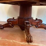 Napoleon III dining table in mahogany and 19th century veneer