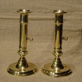 Pair of old torches candlesticks with binet Louis Philippe XIX ème Ht 20 cm ref A195/1
