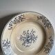 Set of numbered Terre de Fer St Amand plates (4 hollow and a flat plate)