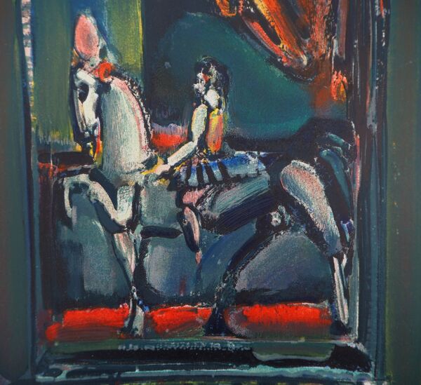 Georges rouault : l'écuyère - lithographie originale