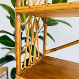 Vintage rattan shelf