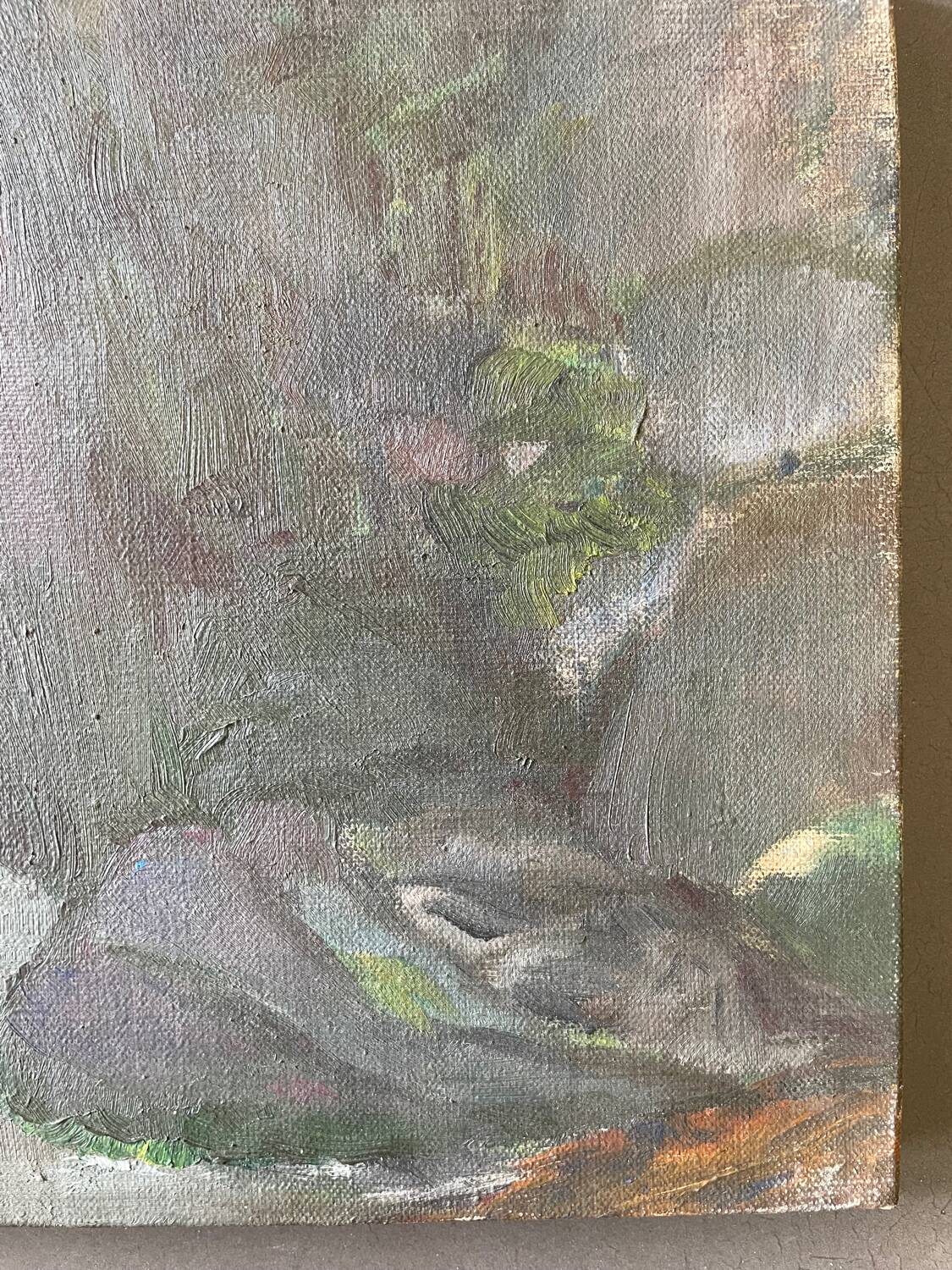 Vintage 70s waterfall landscape painting