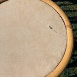 3 tabourets rotin vintage