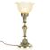 Brass and molded glass table lamp