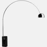 Arco floor lamp black marble