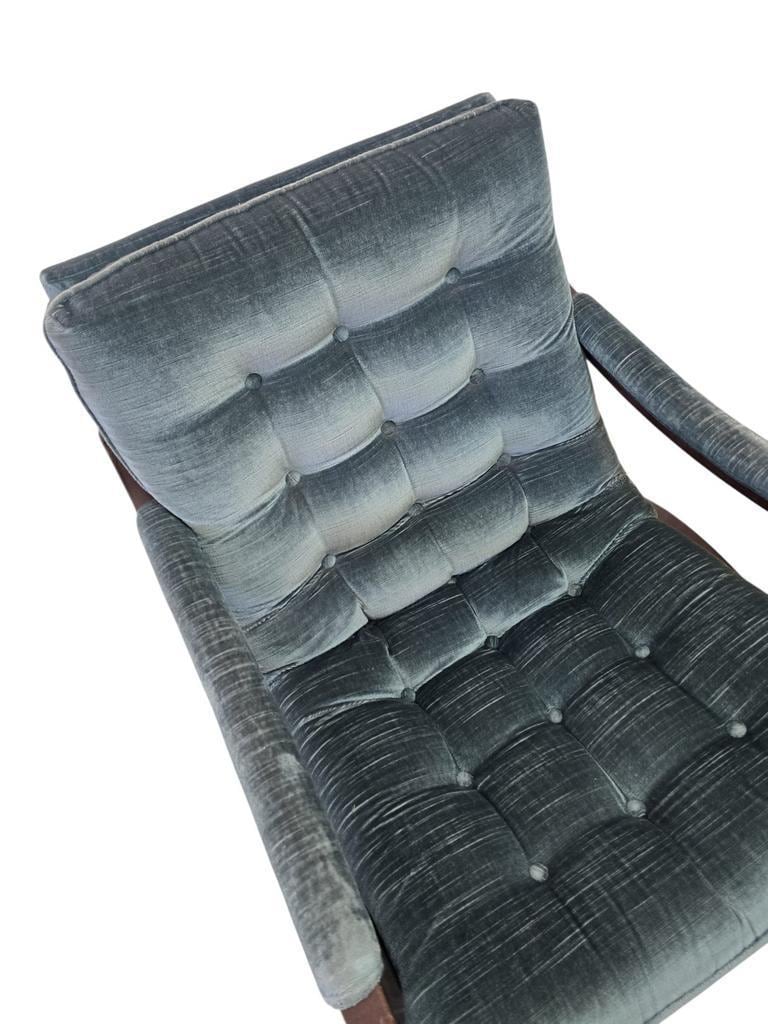 Set of 2 vintage blue armchairs / chairs / seats