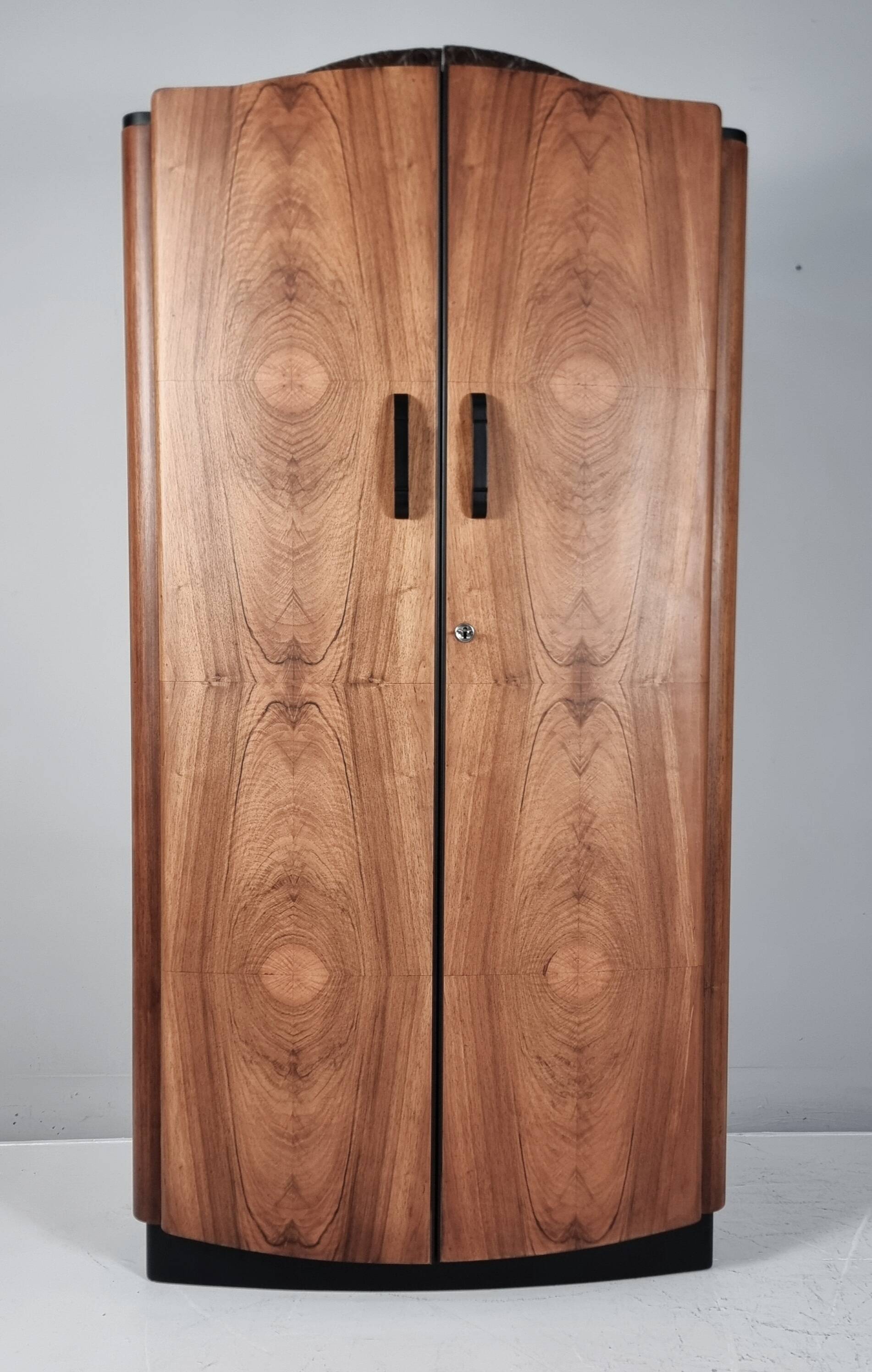Art Deco Walnut Wardrobe, 1970s