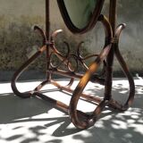 Standing Brown rattan mirror 176x56cm