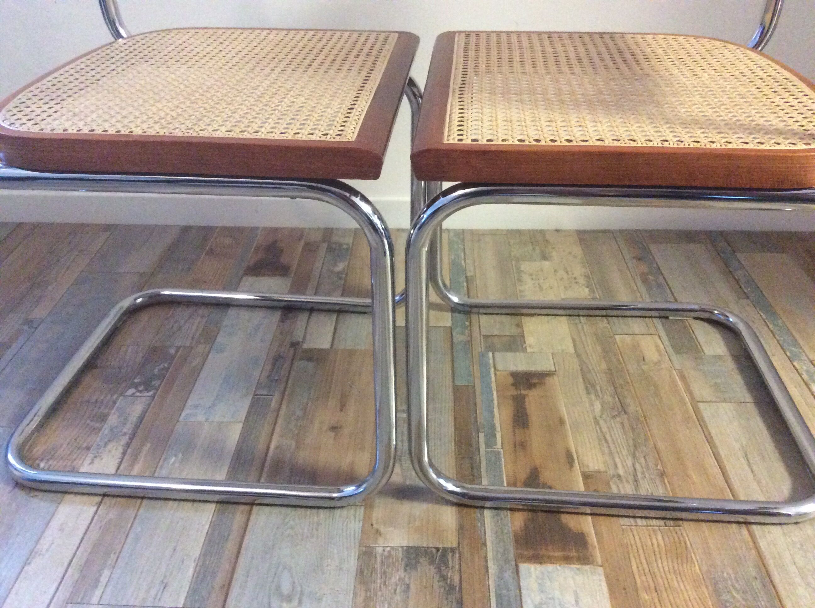 Pair of chairs Marcel Breuer Cesca B32