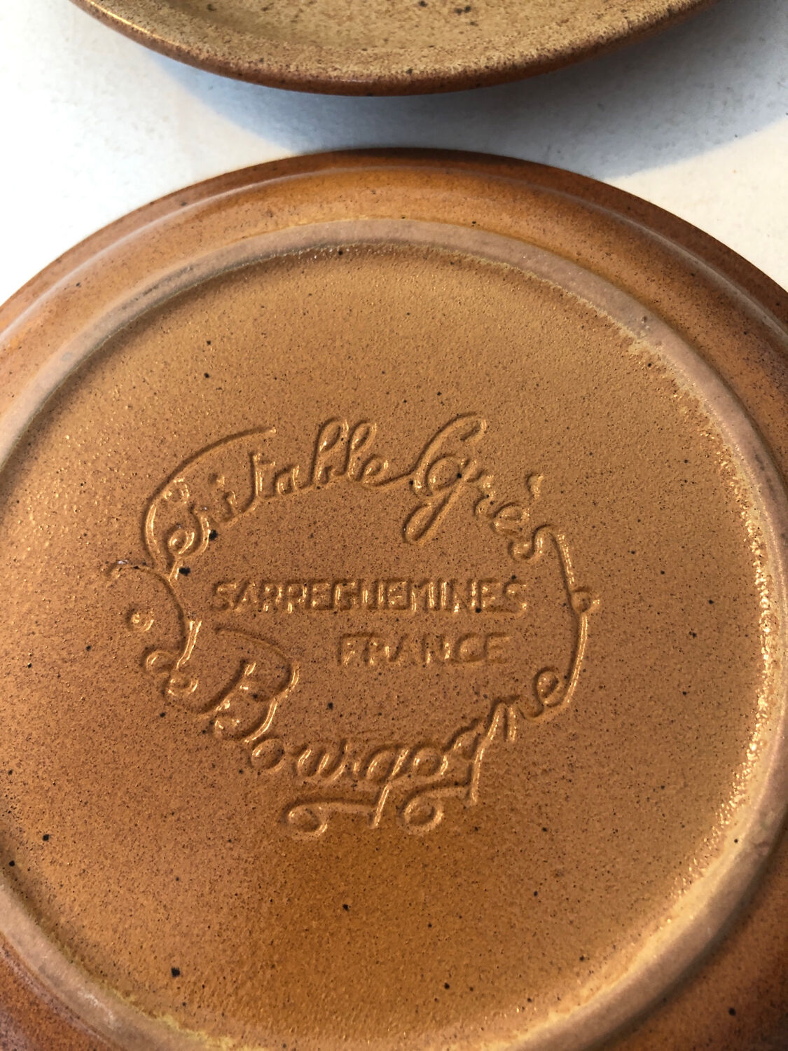 6 plates dessert stoneware, 1970